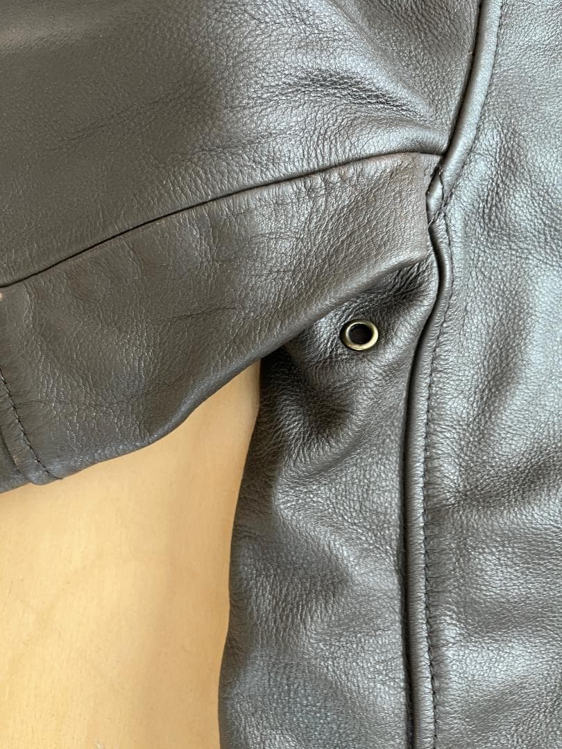 HOUSTON（ヒューストン）本革ショートジャケット　ダークブラウン