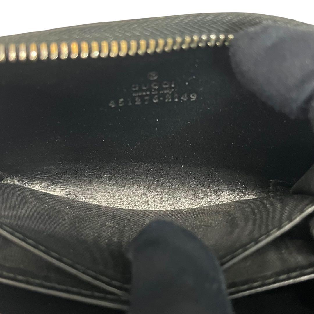 希少✨グッチ ケース PVC GGロゴ イーグル 鳥 レザー ブラック