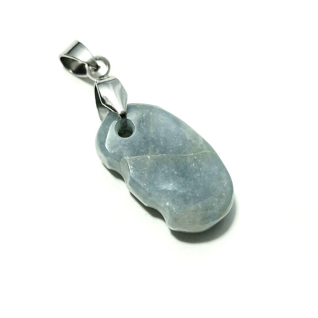 糸魚川翡翠:入コン沢:ペンダントトップ:金具(ステンレス)付き　PT0045