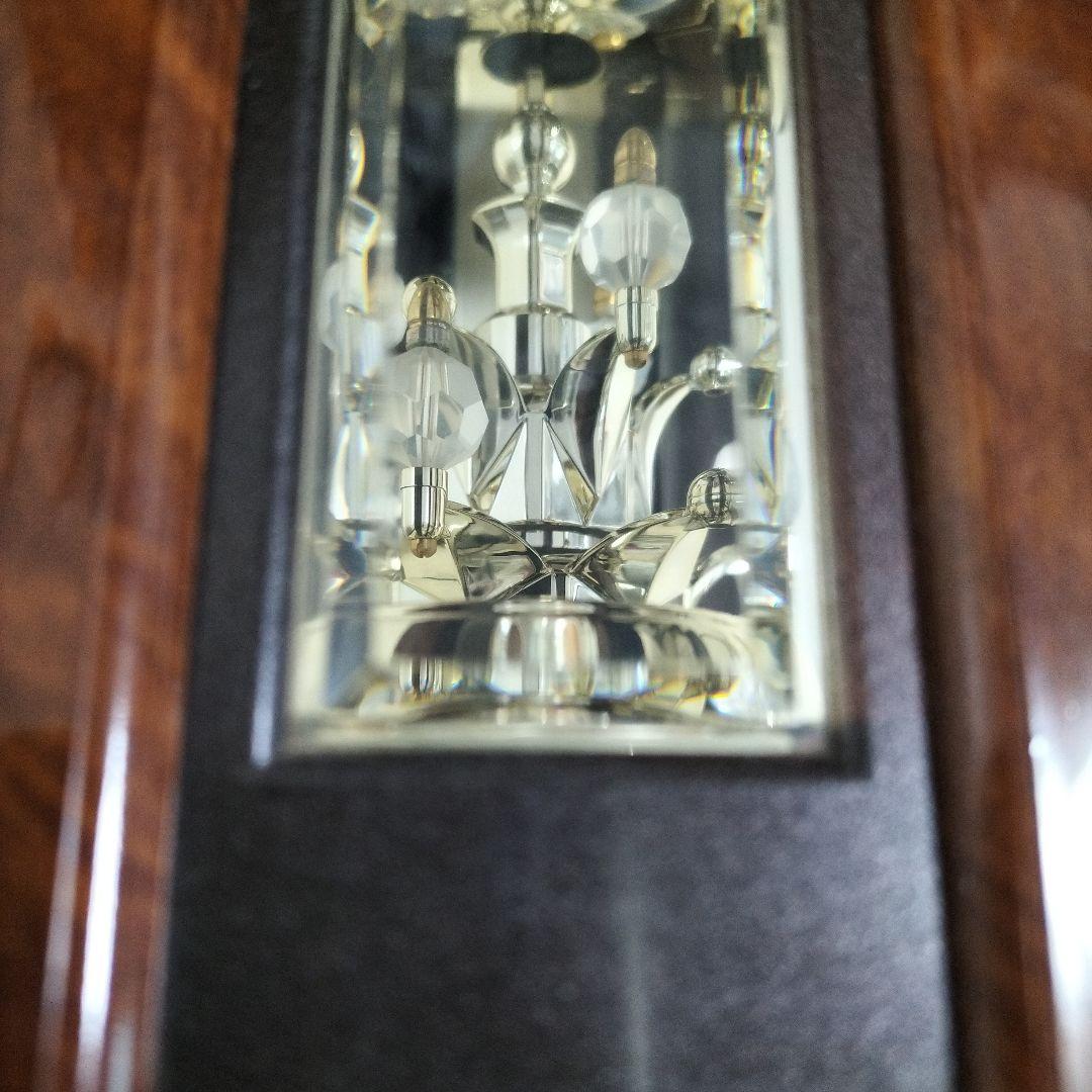 ブラウン シャンデリア置時計 カラクリ SEIKOQUARTZ