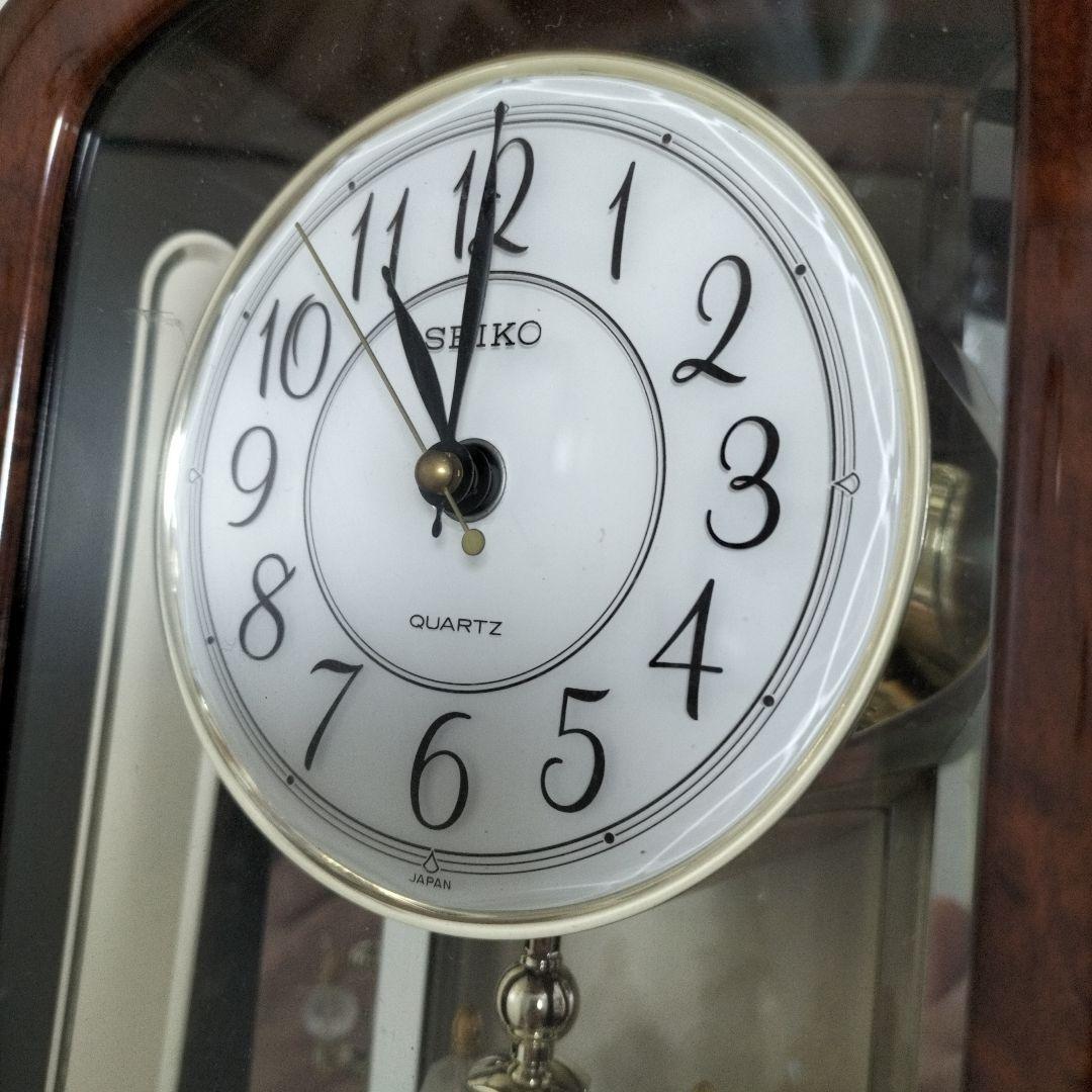 ブラウン シャンデリア置時計 カラクリ SEIKOQUARTZ
