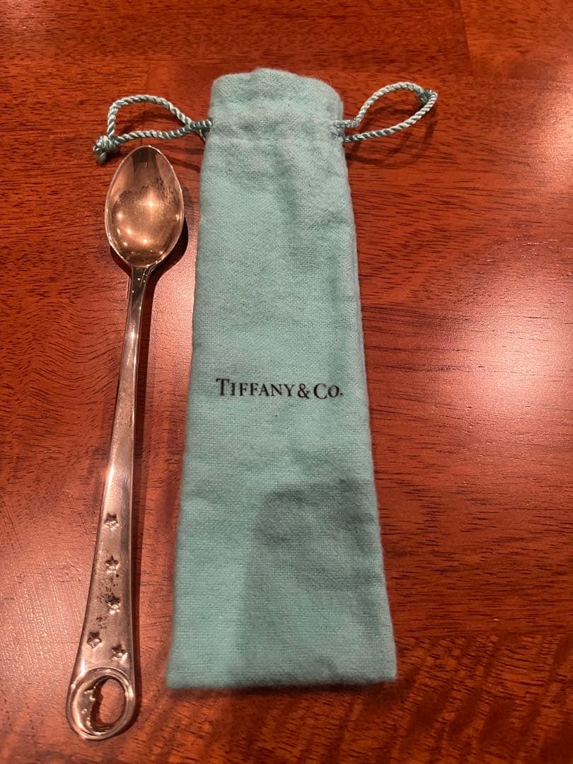 【中古品】Tiffany & Co. 銀製スプーン 専用ポーチ付き