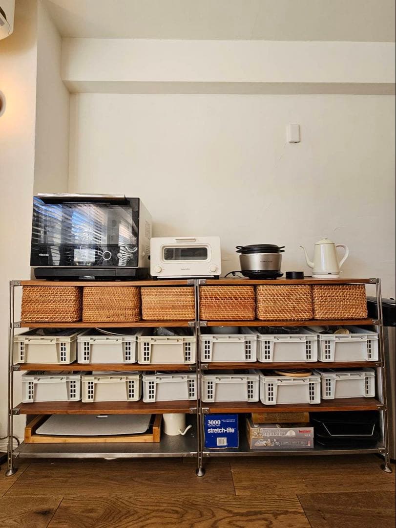 無印良品　ステンレスユニットシェルフ　幅86センチ