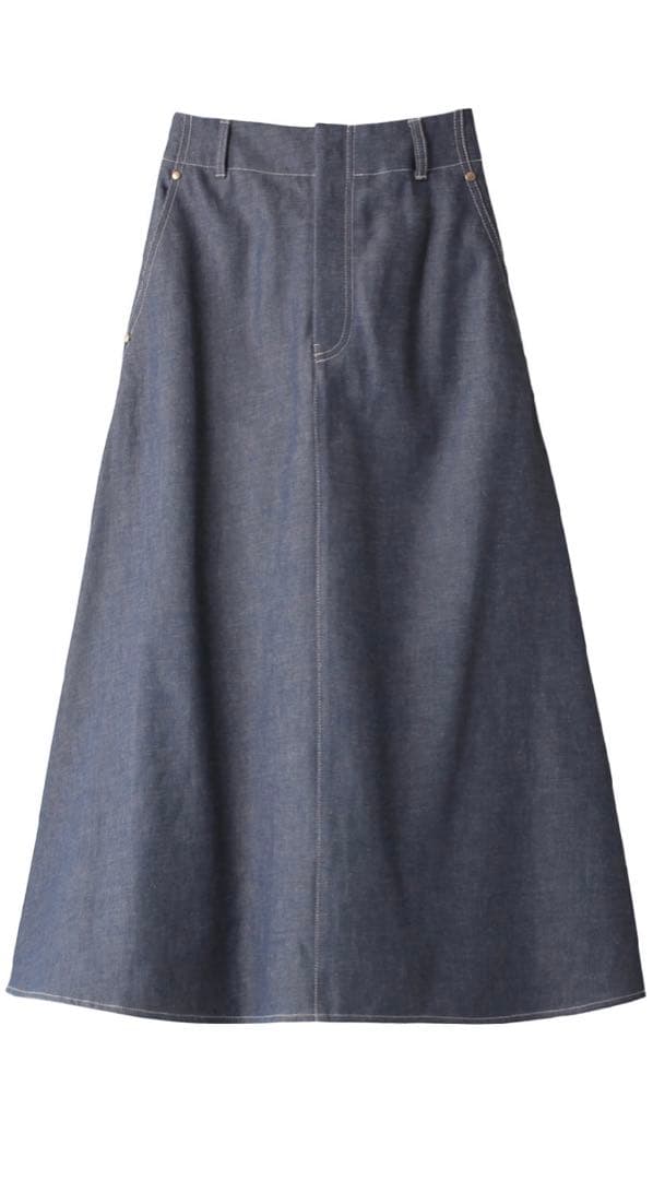 ebure リアクティブデニム トラペーズスカート