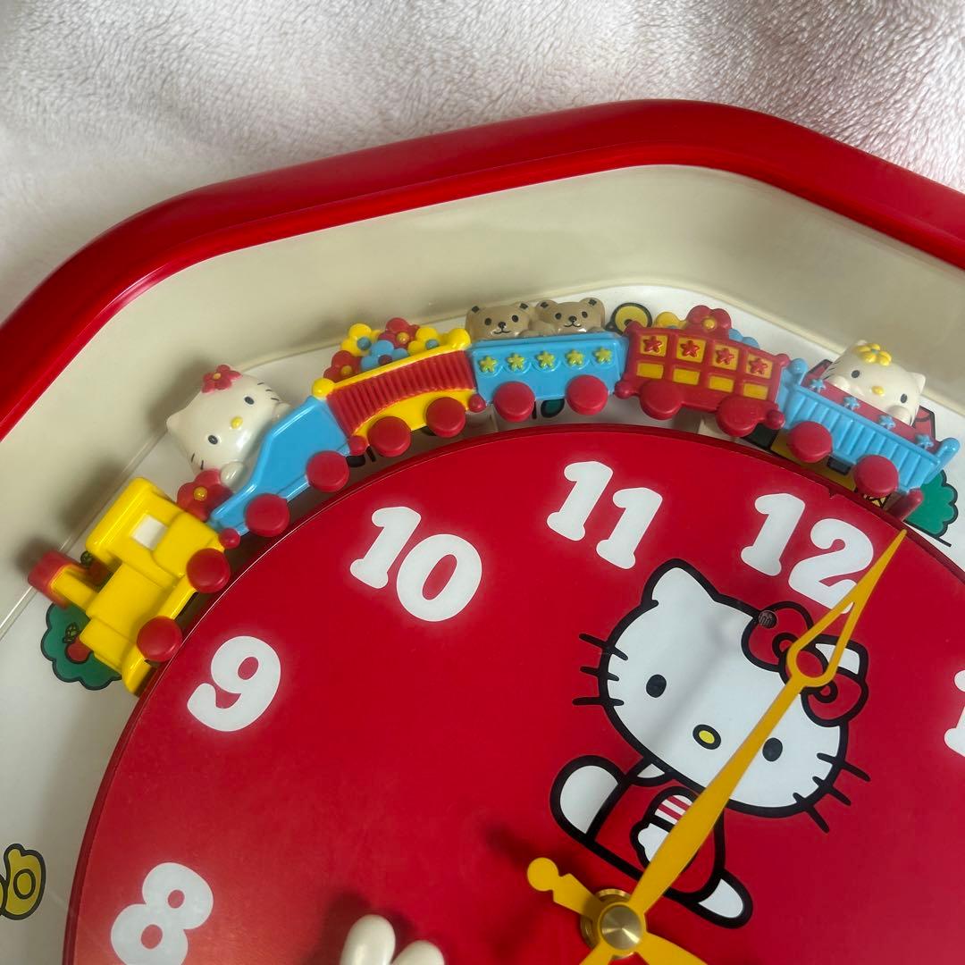 希少⭐️ハローキティ 汽車カラクリ壁掛け時計