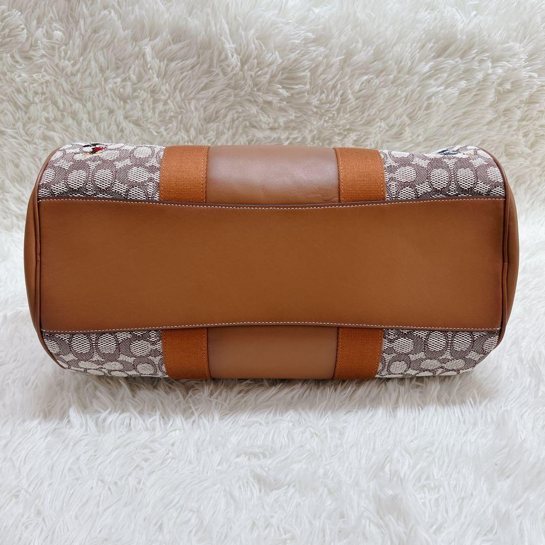 コーチ　ディズニー　レア　刺繍　シグネチャー　ボストン　ショルダー