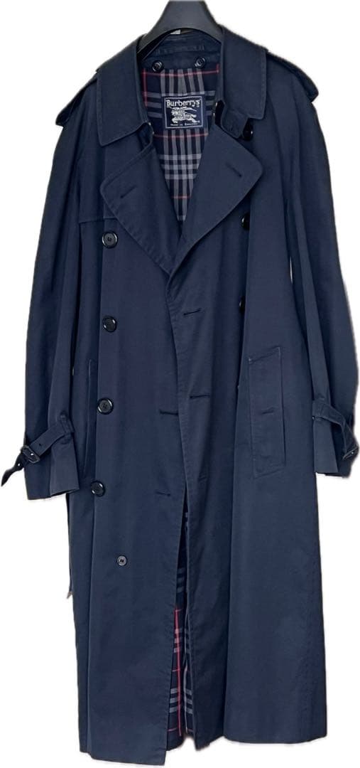 【英国製】Burberrys’ トレンチコート80〜90sヴィンテージ ネイビー