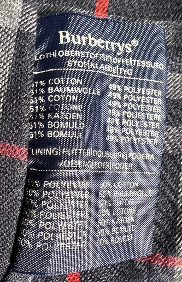 【英国製】Burberrys’ トレンチコート80〜90sヴィンテージ ネイビー