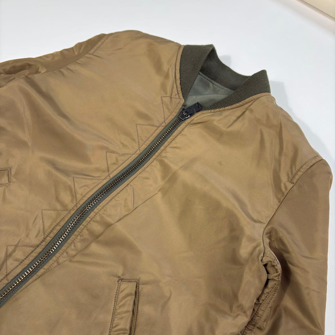 AVIREX MA-1 フライトジャケット リバーシブル カーキ×ブラウン L