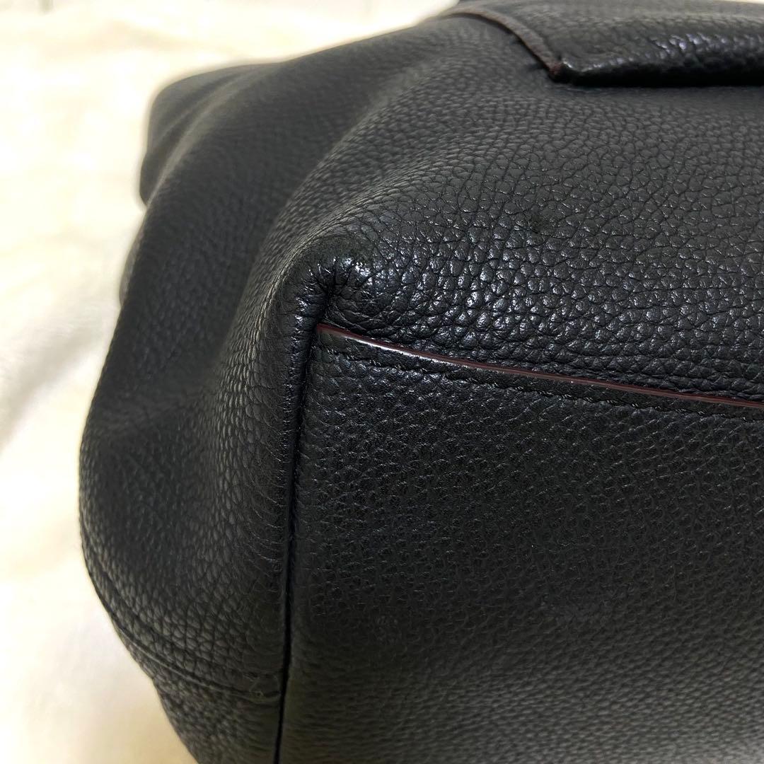 【ヤッコ】コーチ72299メトロポリタントートバッグ レザー A4可 黒