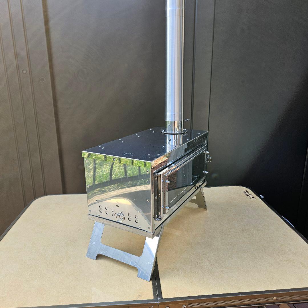 CHANGE MOORE 薪ストーブ 二次燃焼 煙突付き コンパクト収納　①