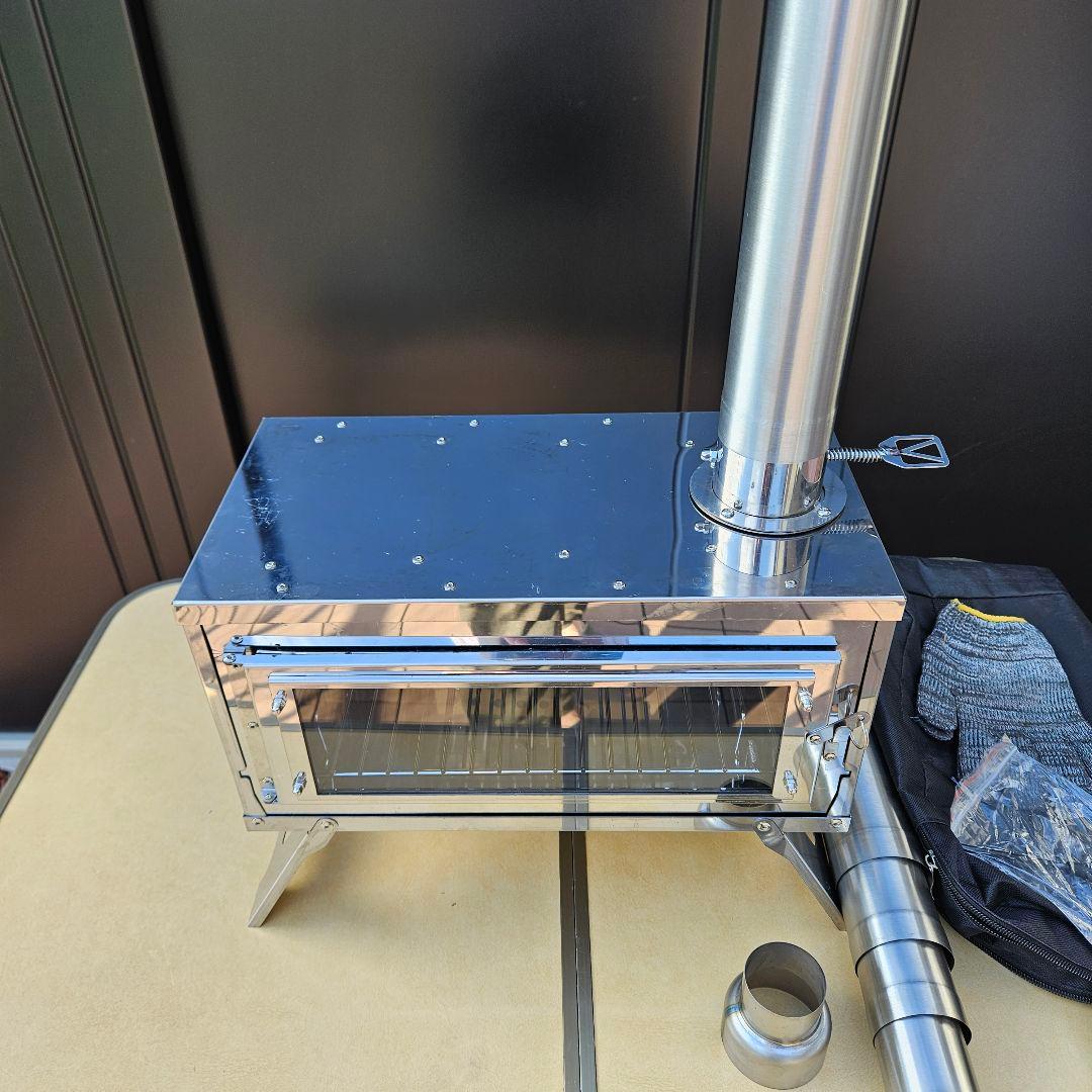 CHANGE MOORE 薪ストーブ 二次燃焼 煙突付き コンパクト収納　①