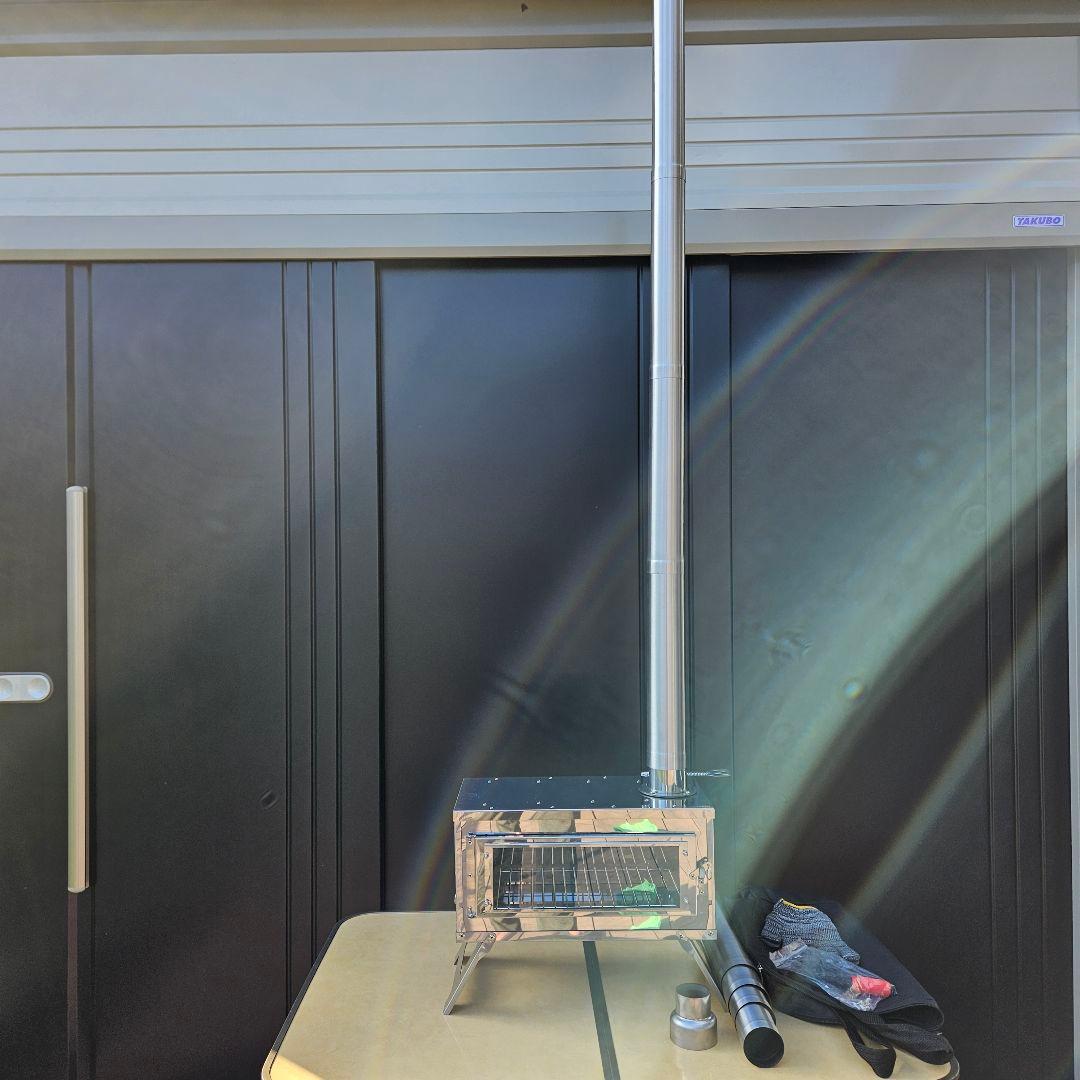 CHANGE MOORE 薪ストーブ 二次燃焼 煙突付き コンパクト収納　①