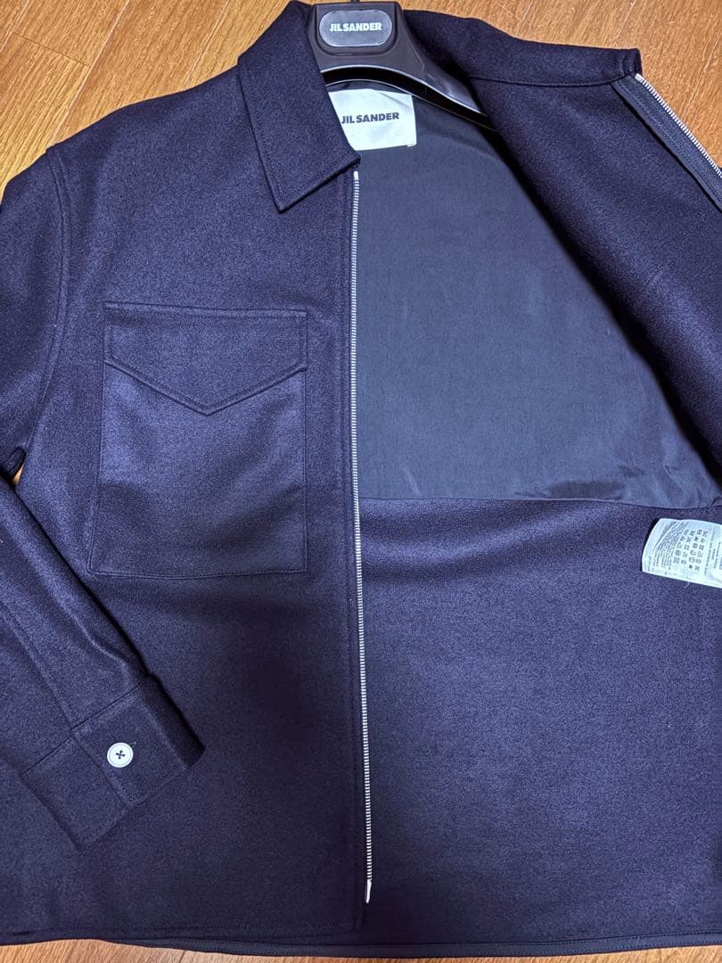 JIL SANDER メルトンジップオーバサイズジャケット