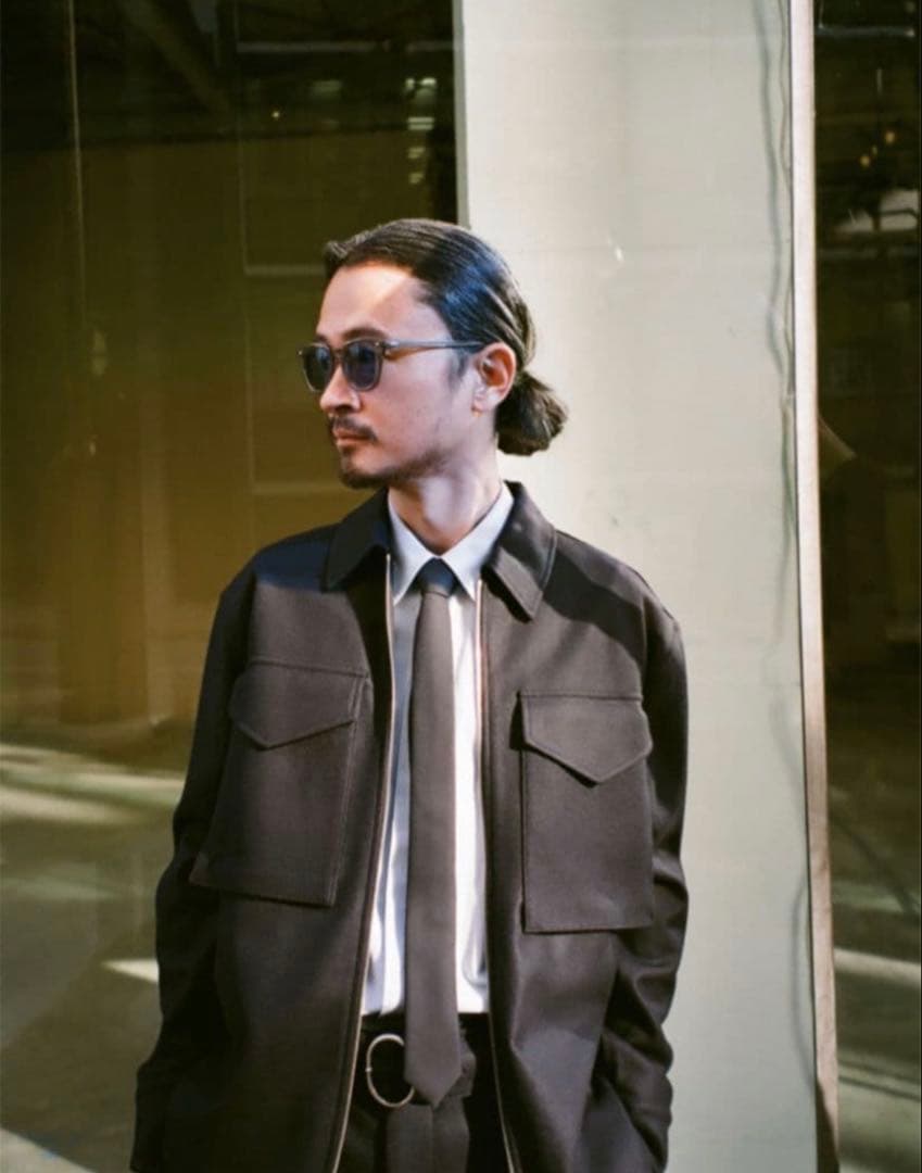 JIL SANDER メルトンジップオーバサイズジャケット