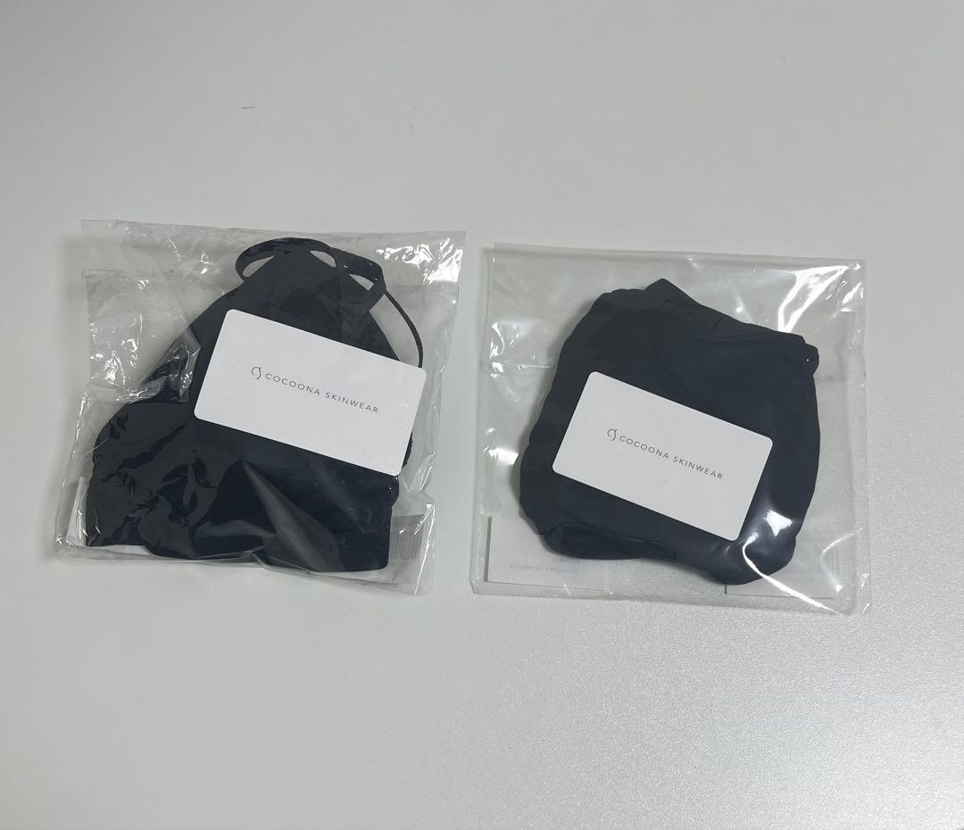 COCOONA SKINWEAR ブラジャー&ショーツセット　ブラック