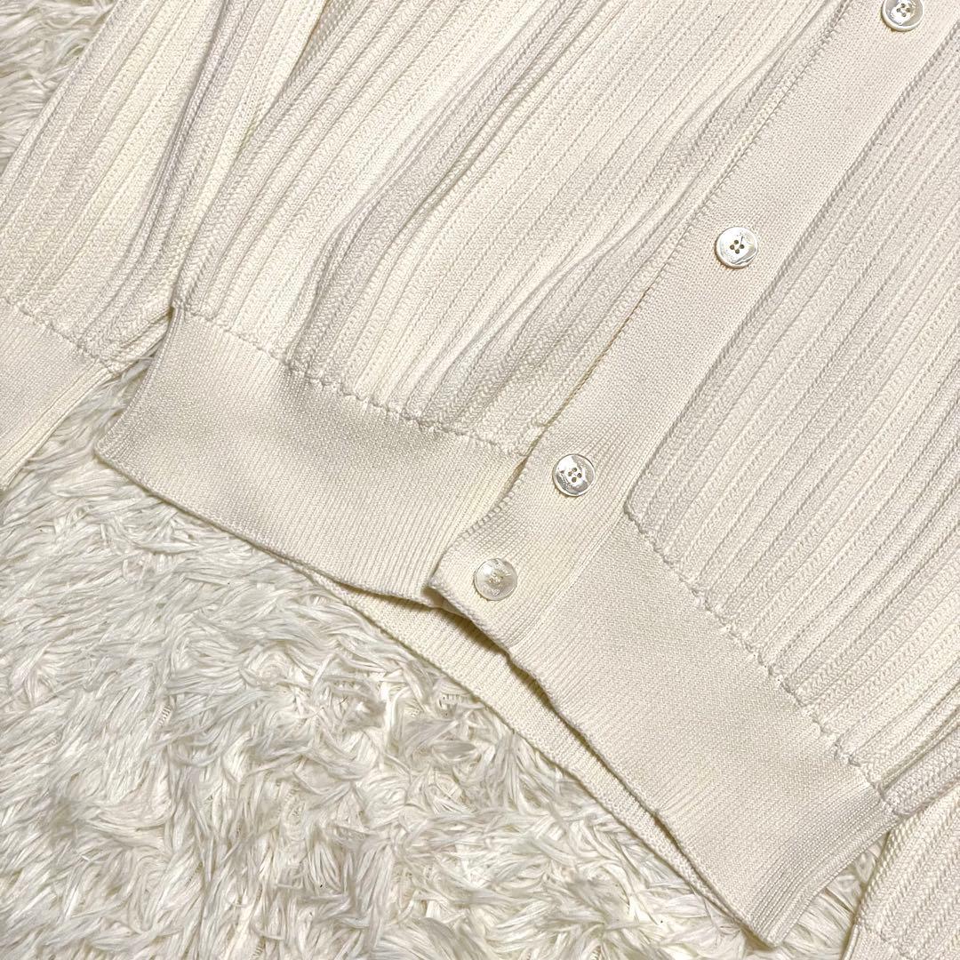 極美品 Brioni コットンカーディガン リブニット イタリア製 48 M
