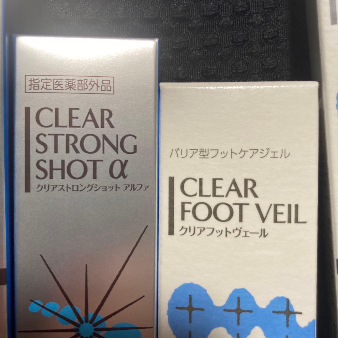 【新品】クリアストロングショットアルファ3箱＋クリアフットヴェール3箱