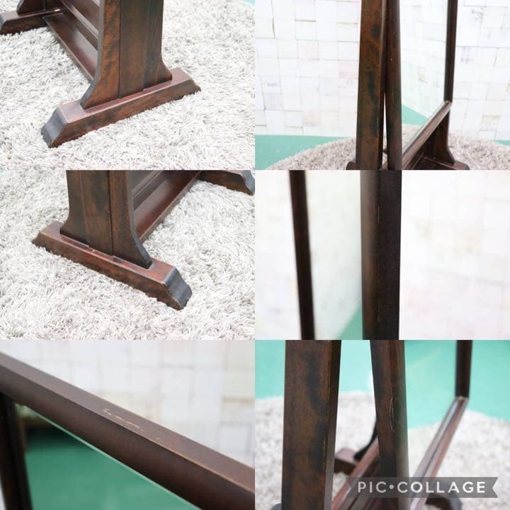 GMFN122○北海道民芸家具 ミラー 鏡 姿見 全身鏡 樺材 無垢材 和家具