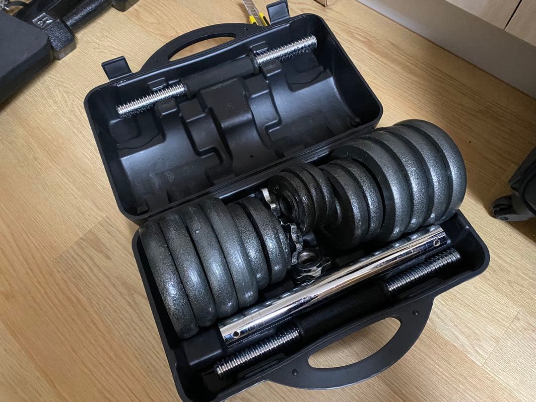 Ryua　可変式ダンベルセット 30kg ケース付き