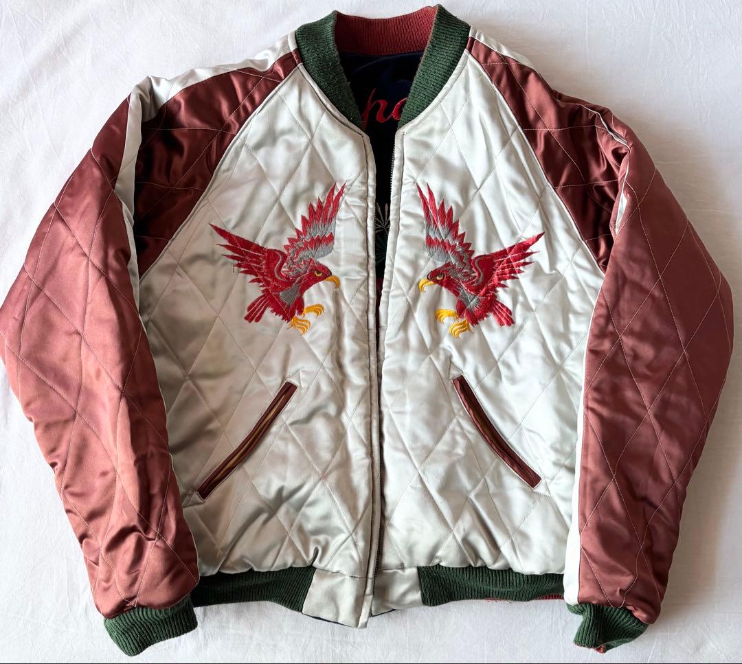 ベー 90's 別珍 テーラー東洋 M品番 スカジャン 赤虎 赤龍 赤鷹