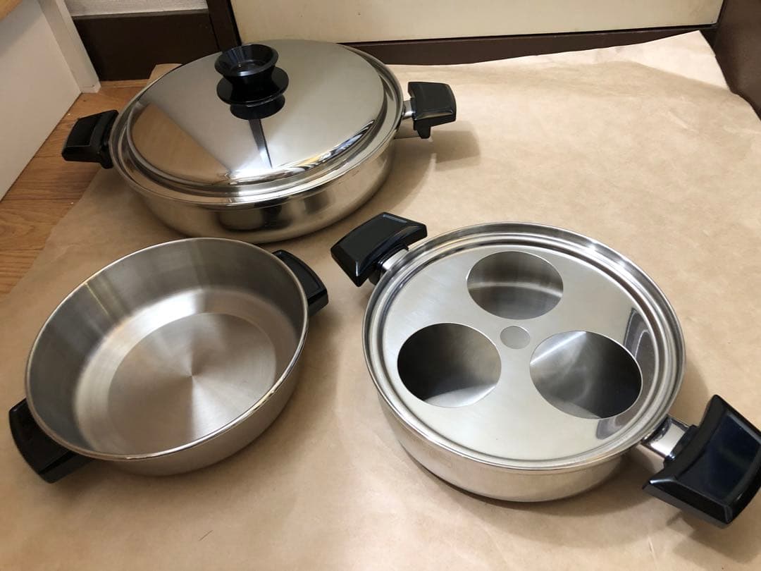 未使用品　ロイヤルクイーン MC2000 浅型鍋　2個