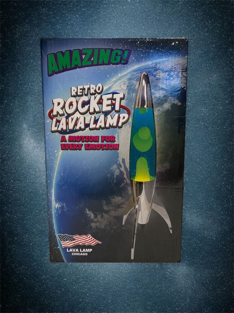 RETRO ROCKET LAVA LAMP ラバランプ ブルー x グリーン