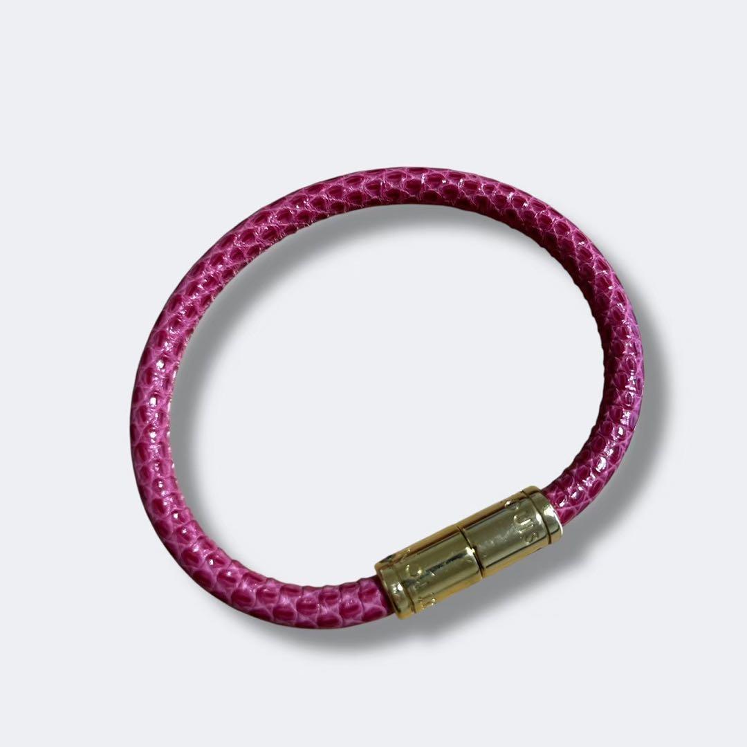 Louis Vuitton キープイットブレスレット ピンク 金具ゴールド