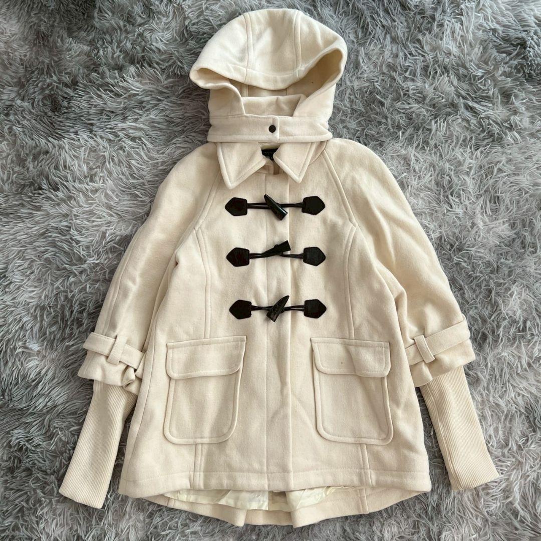 大人気✨【パトリッツアペペ】アイボリー ダッフルコート LL大きいサイズ ウール