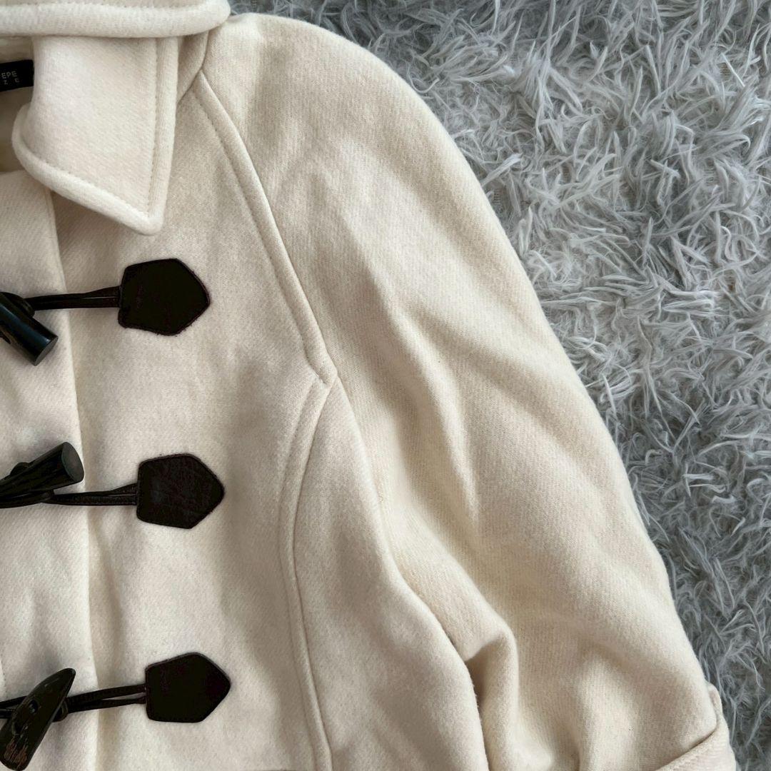大人気✨【パトリッツアペペ】アイボリー ダッフルコート LL大きいサイズ ウール