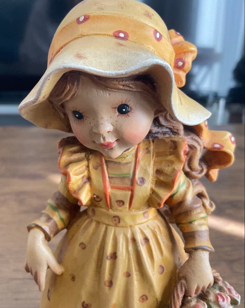 限定2000体/アンリ【ANRI】/17センチ/女の子の人形（木彫り）置物