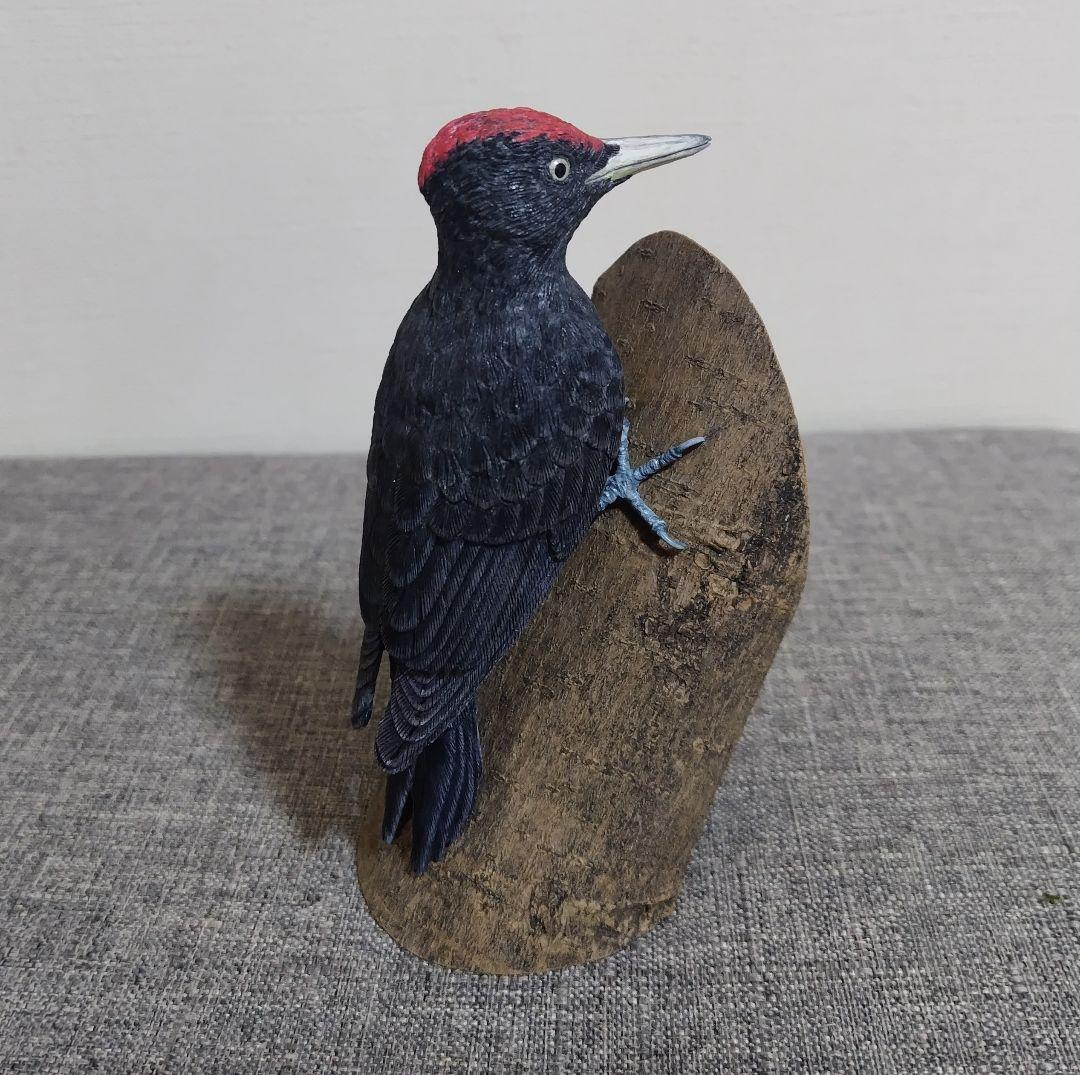 ミニバードカービング　\"クマゲラ”