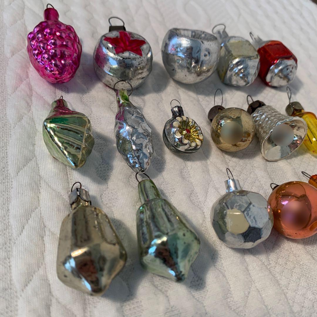 《greentomato》ソビエト ミニガラスオーナメントセット 16個