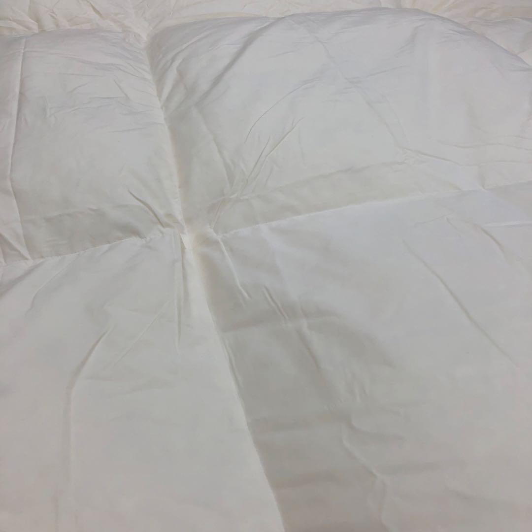 羽毛布団　ダブル ポーランド産ホワイトマザーグース 軽量生地 生成