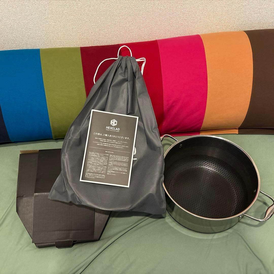 値下げ中hexclad、ヘックスクラッドフライパン、鍋26センチ新品未使用