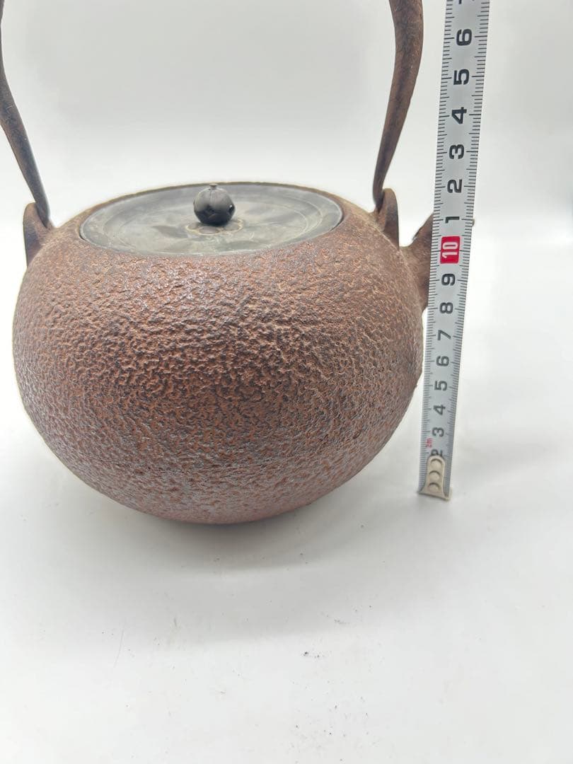 鉄瓶 茶色 丸型 身在名、水漏れ無し容量约1000