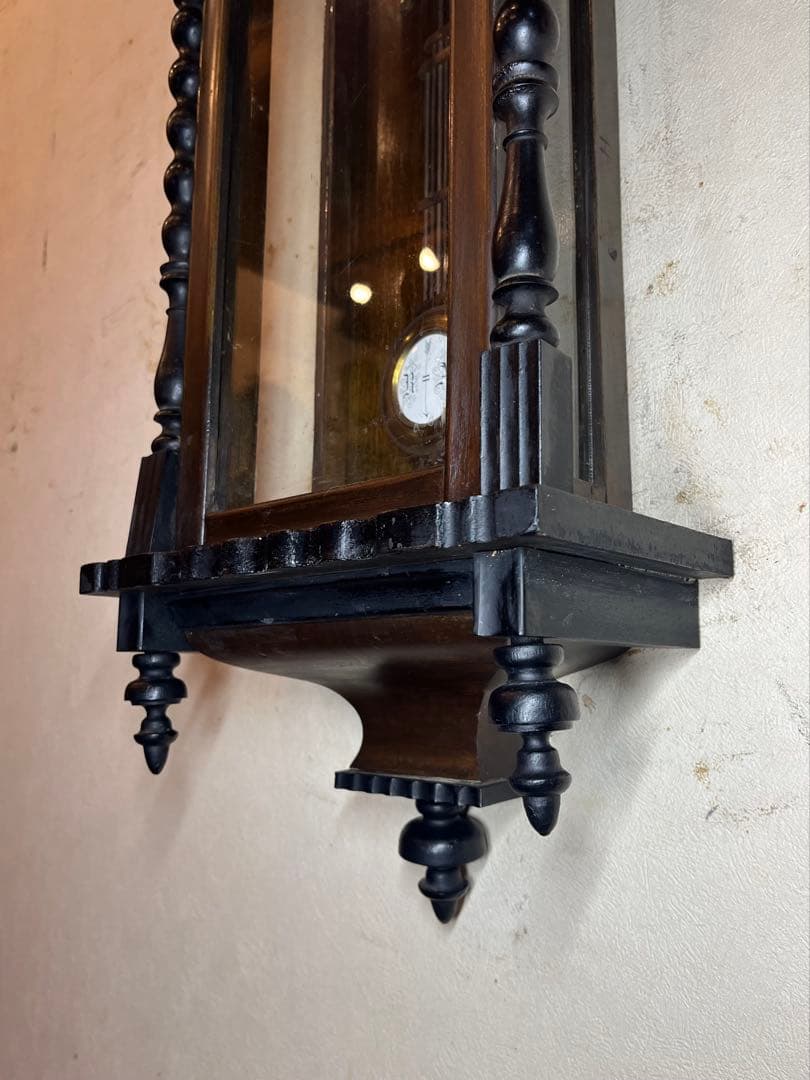 ユンハンス　繊細装飾型　柱時計　古時計　振り子　レトロ　アンティーク時計　精工舎