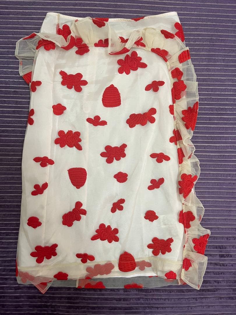 Simone Rocha【シモーネロシャ】花柄刺繍 チュール タイトスカート