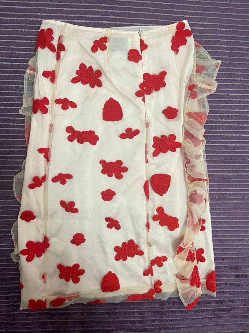 Simone Rocha【シモーネロシャ】花柄刺繍 チュール タイトスカート