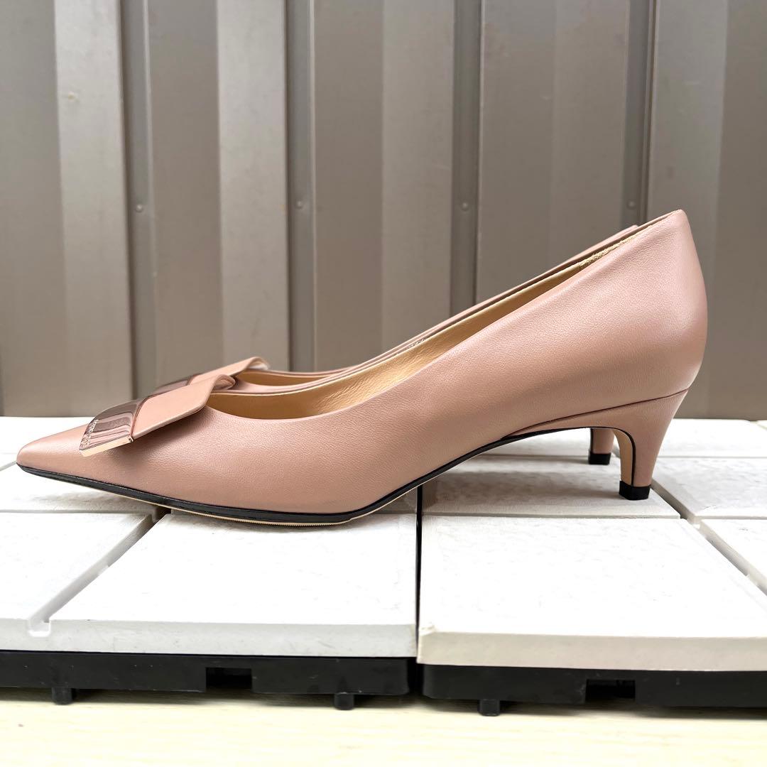 新品 36 Sergio rossi sr1 パンプス ピンク ベージュ　23