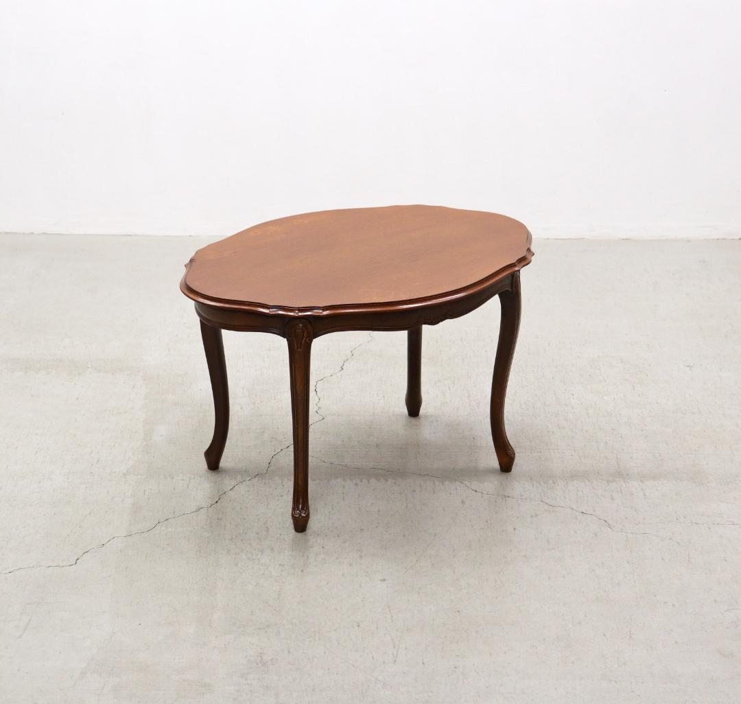 ヴィンテージ クラシカル オーバル センターテーブル サイドテーブル 猫脚