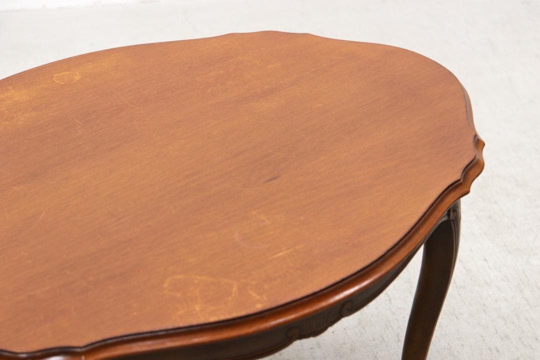 ヴィンテージ クラシカル オーバル センターテーブル サイドテーブル 猫脚