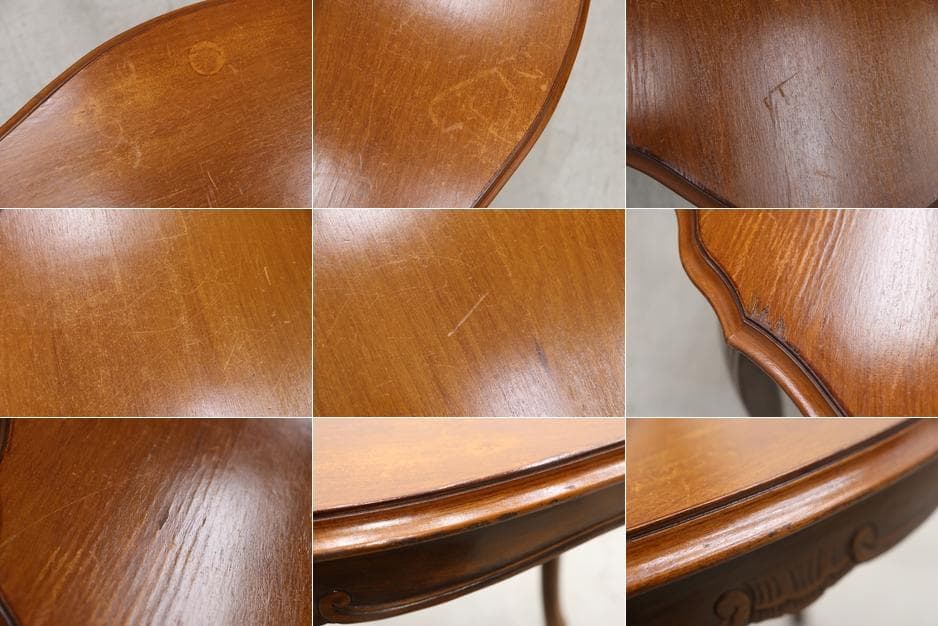 ヴィンテージ クラシカル オーバル センターテーブル サイドテーブル 猫脚