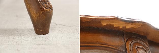 ヴィンテージ クラシカル オーバル センターテーブル サイドテーブル 猫脚