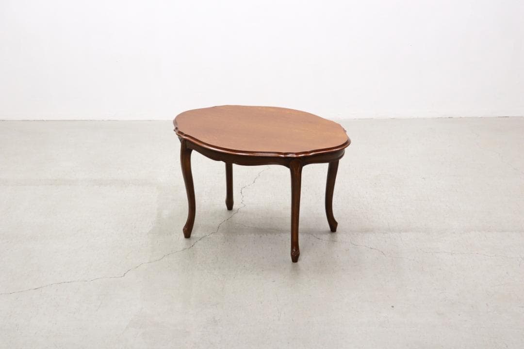 ヴィンテージ クラシカル オーバル センターテーブル サイドテーブル 猫脚