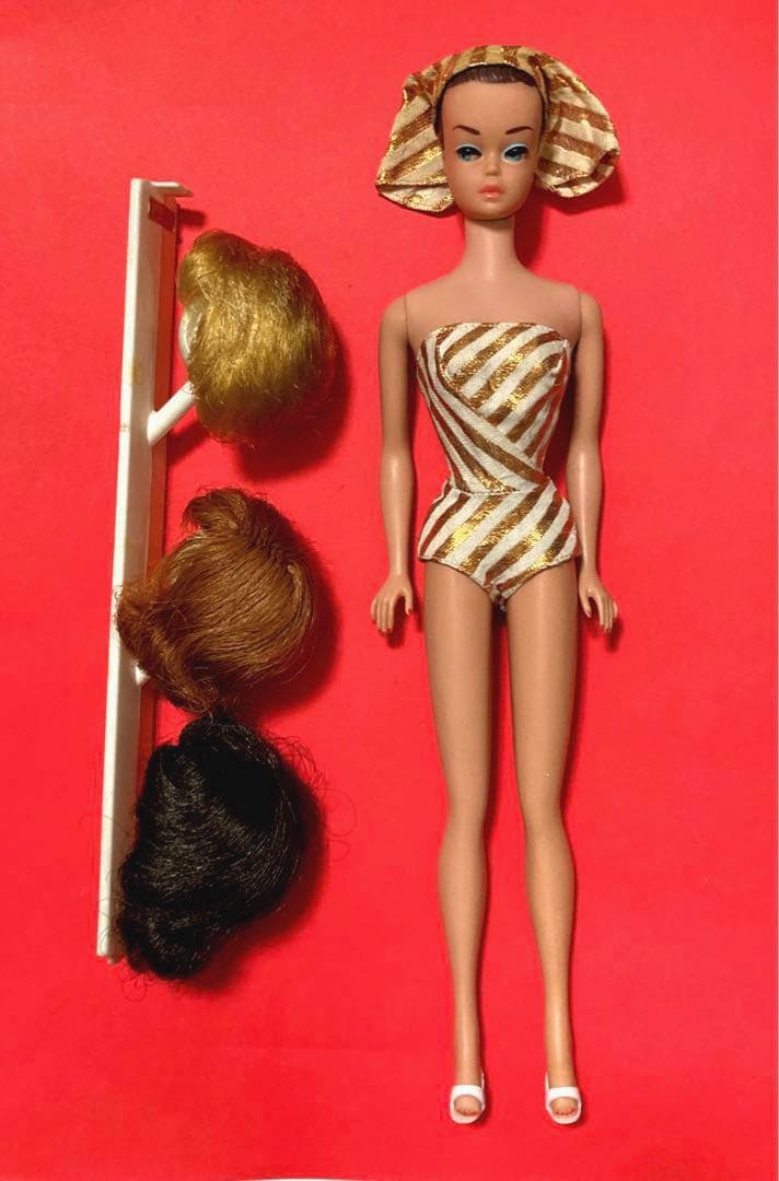 バービー　ヴィンテージ　ファッションクイーン　1963 ウィッグ3個付き　レア