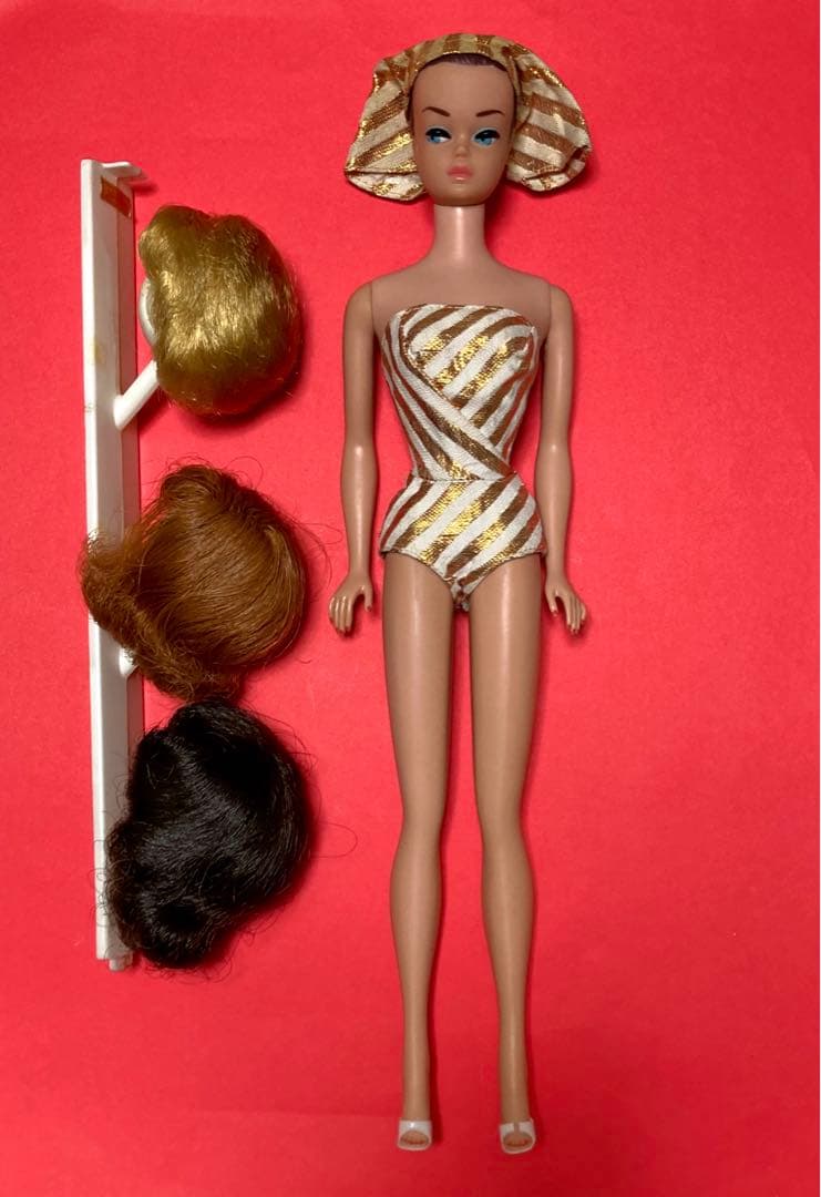 バービー　ヴィンテージ　ファッションクイーン　1963 ウィッグ3個付き　レア