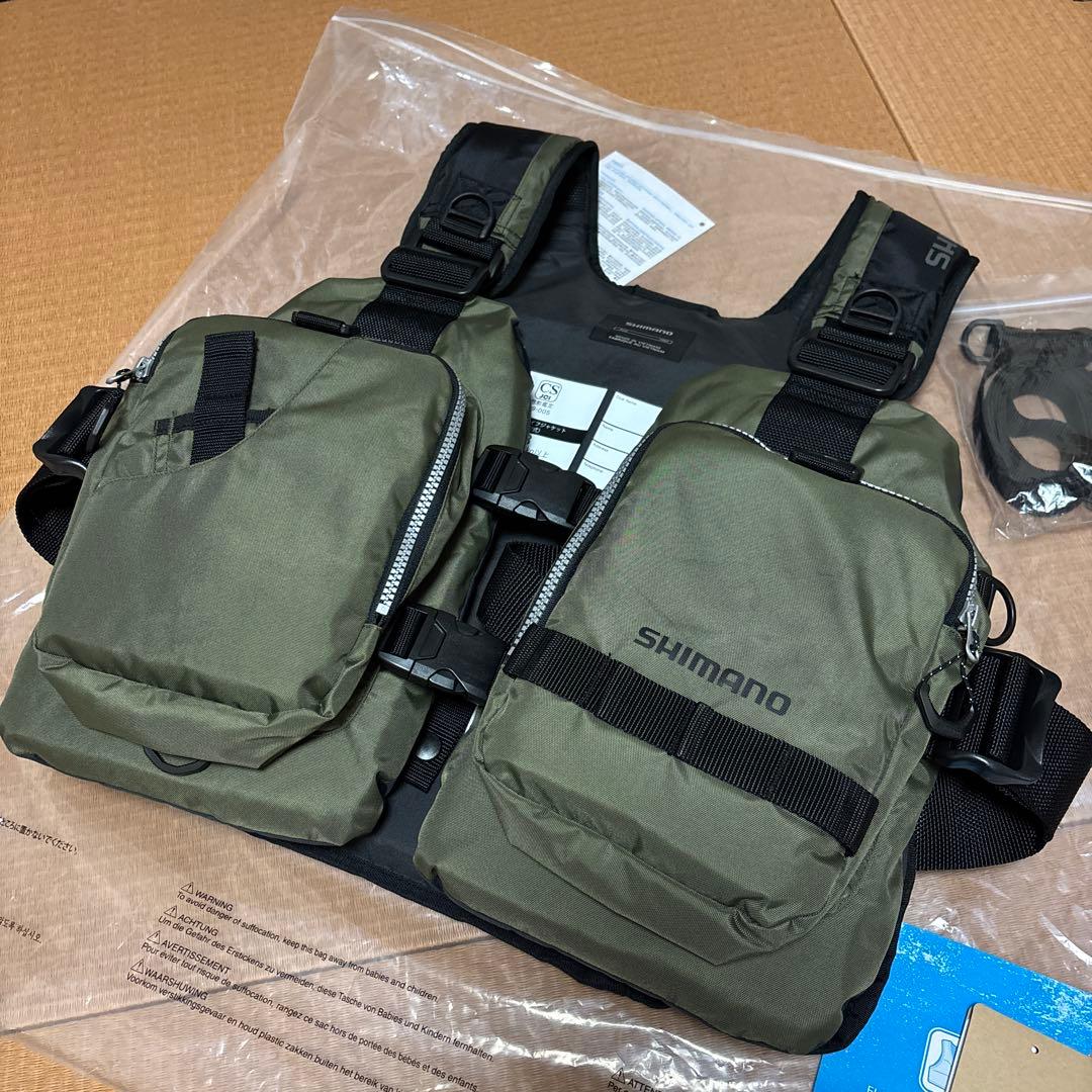 シマノ(SHIMANO) VF-068T ゲームベストライト フリー オリーブ