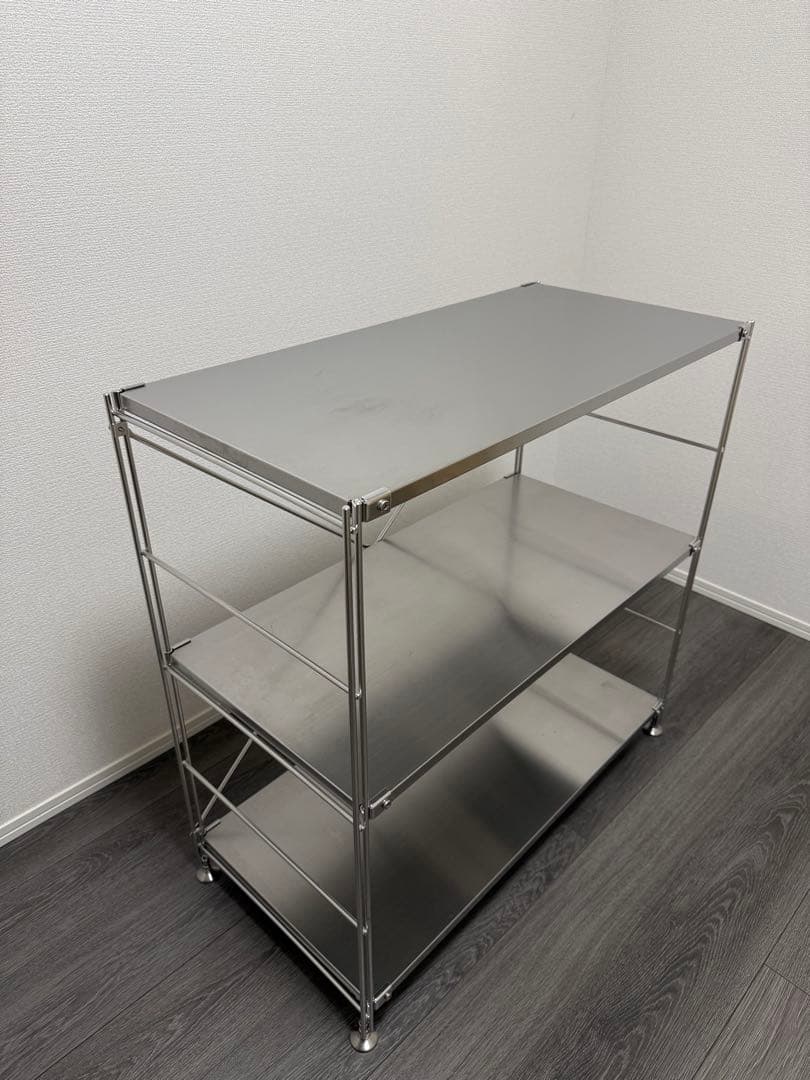 MUJI 無印良品 ステンレスユニットシェルフ ワイド 小 幅86cm