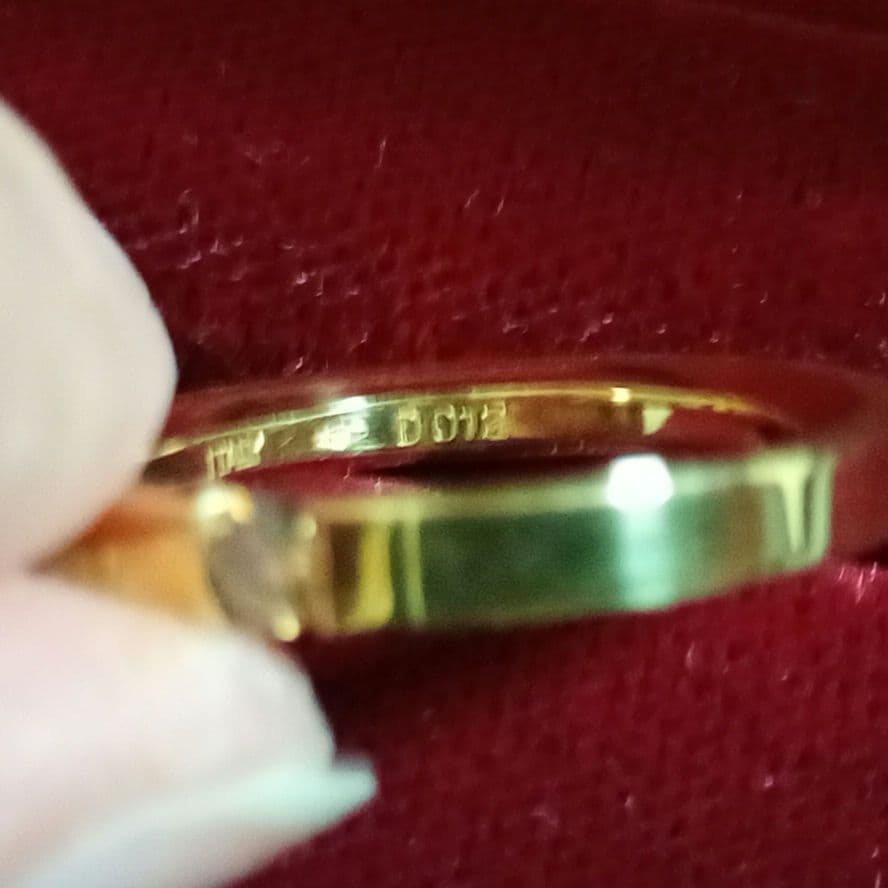 イタリア製K18刻印あり✨セイレーンアズーロゴールドずっしり✨ダイヤモンドリング